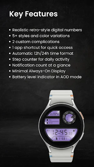 Retro Digital Watch Face Screenshot 3