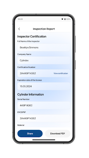 Cylindex -Cylinder Inspections Screenshot 1