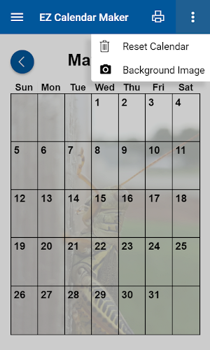 EZ Calendar Maker Screenshot 2