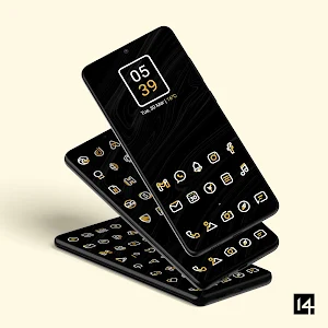 Aline Yellow icon pack - linear yellow icons Screenshot 0