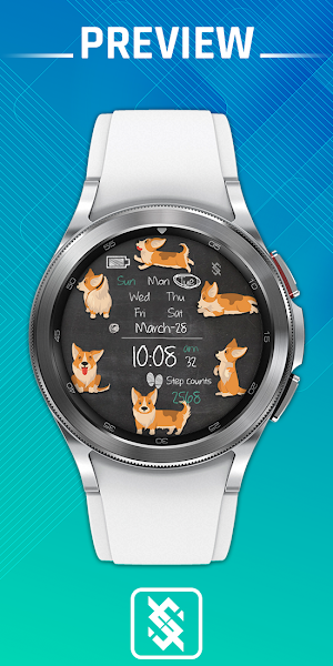 BFF45- Blackboard Art Corgi Screenshot 0