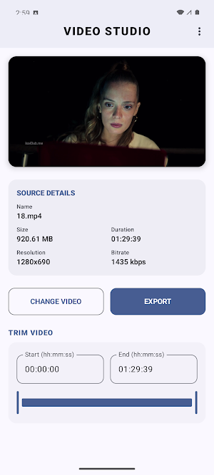 Video Compressor Trim Convert Screenshot 1