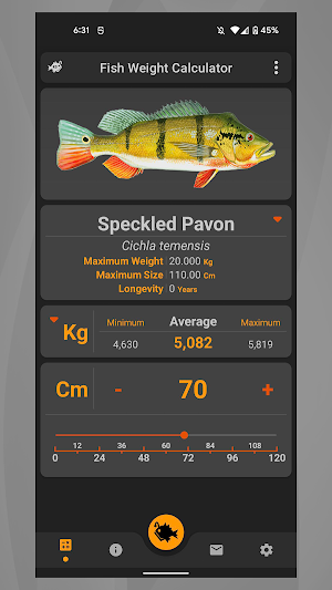 Fish Weight Calculator Screenshot 1