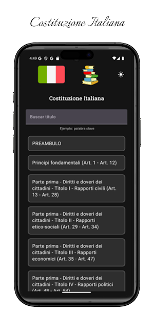 Costituzione Italiana Screenshot 0