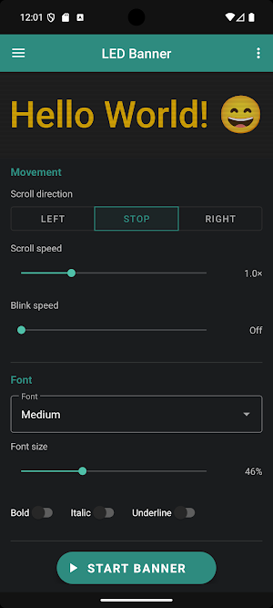 LED Banner — Scrolling Text Screenshot 1
