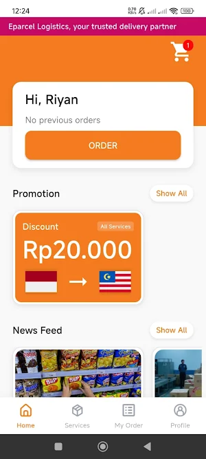 EParcel Logistics Screenshot 0