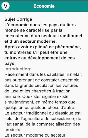 Economie - Sujets Corrigés Screenshot 2