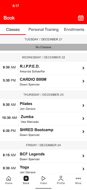 BCF24 Fitness Screenshot 1