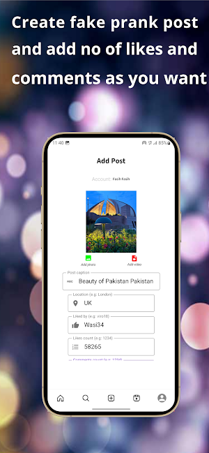 Fake Instgm - Follower, Likes Screenshot 1