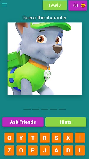 Paw characters QUIZ Screenshot 2