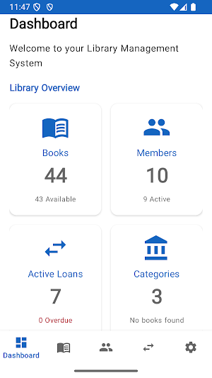 Library Management Screenshot 0