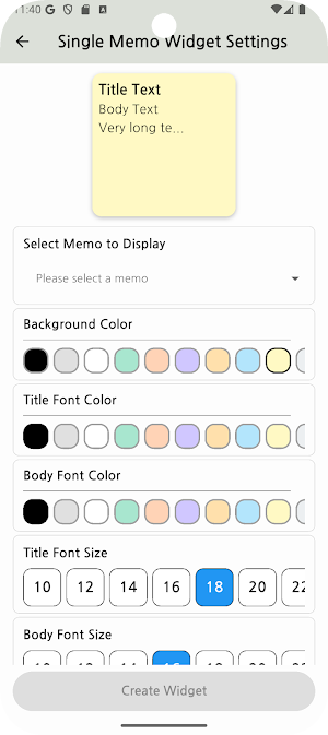 LiteNote - Widget, Export Screenshot 2