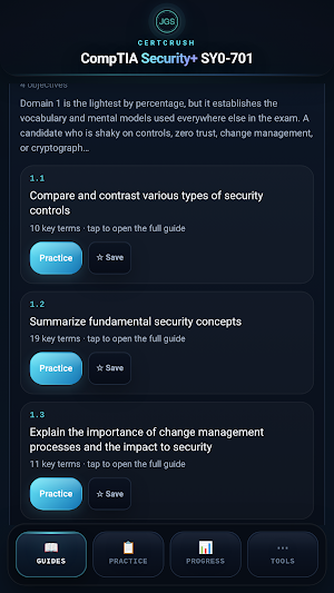 CertCrush: Security+ SY0-701 Screenshot 1