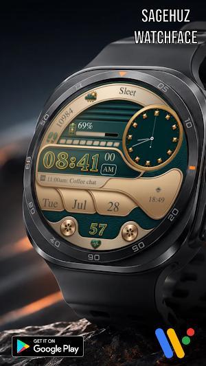 A121 SH Leather Watchface Screenshot 3