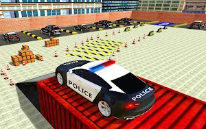 Police Car Spooky Stunt Parking: Extreme driving Screenshot 2