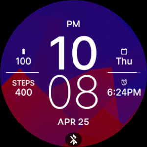 Blue Red Fit Watch Face Screenshot 3