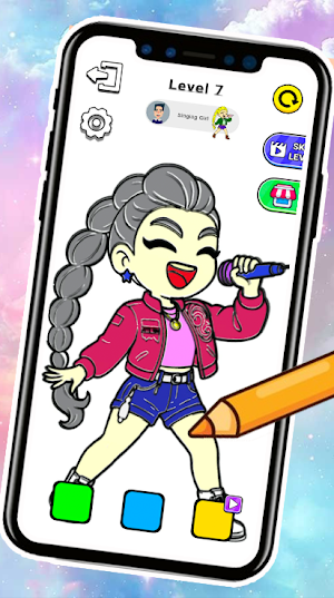 Kpop Demon Idol Coloring Screenshot 1