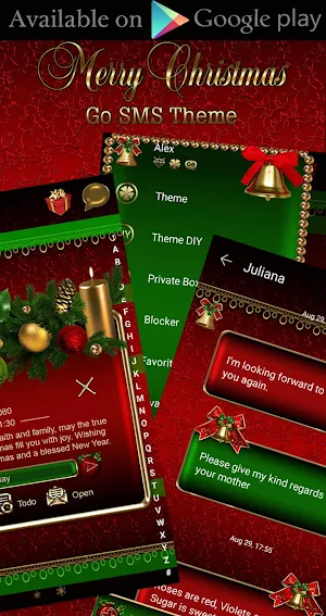 Merry Christmas Keyboard theme Screenshot 3