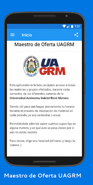 Maestro de Oferta UAGRM Screenshot 0