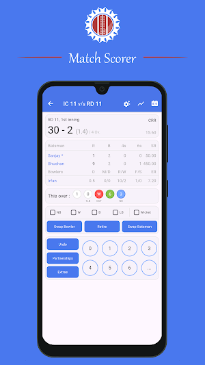 CricScorer Screenshot 2