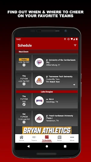 Bryan Athletics Screenshot 1