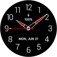 Black Analogue X Watch Face