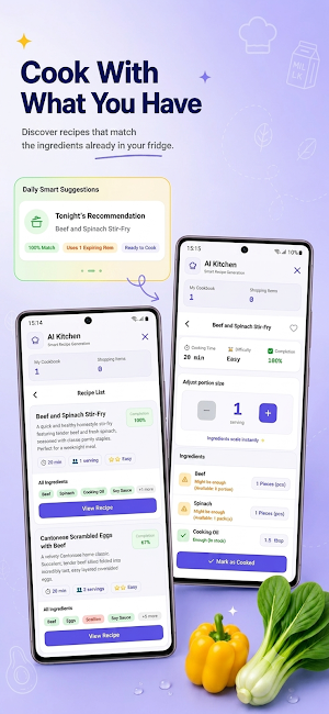 FridgeCue: AI Fridge Recipes Screenshot 1