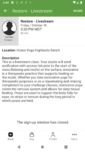 Honor Yoga Screenshot 2