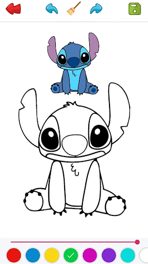 Stitch Coloring Book Game Screenshot 1