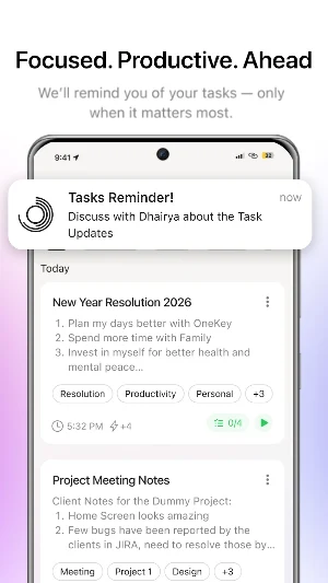 OneKey Notes – AI Voice Notes Screenshot 1