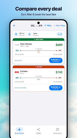 FlyTicket: Cheap Flights & AI Screenshot 3