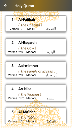 Holy Quran Reading (Hindi, English, Bangla, Urdu) Screenshot 1