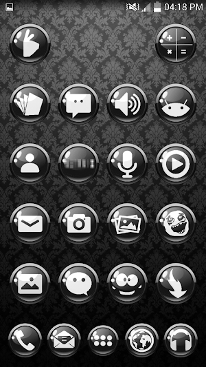 ICON PACK GLOSSY BLACK BUTTONS Screenshot 2