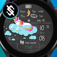 BFF64- Blackboard Art Unicorn