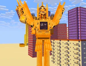 Golden Titan Clockman mod mcpe Screenshot 1
