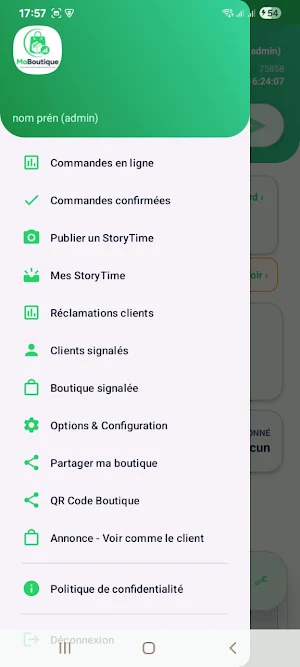 MaBoutique Admin Screenshot 1