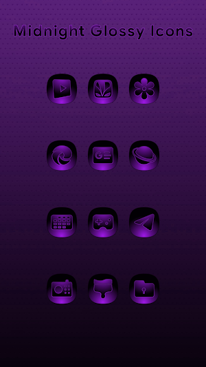 Midnight Glossy Purple Icons Screenshot 2
