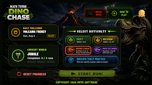 Math Tutor - Dino Chase Screenshot 0
