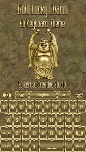 Gold Lucky Charm Go Keyboard theme Screenshot 0