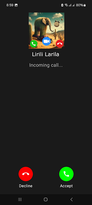 Video Call From Lirili Larila Screenshot 2