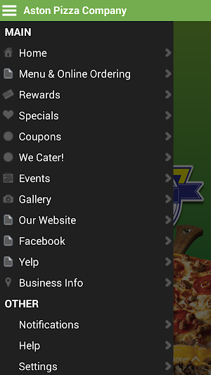 Aston Pizza Company Screenshot 1