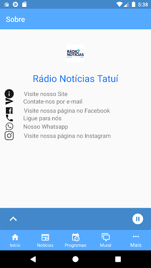 Rádio Notícias Tatuí Screenshot 1