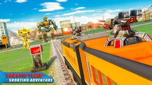 Euro Train Robot Transform: Train Games Screenshot 3