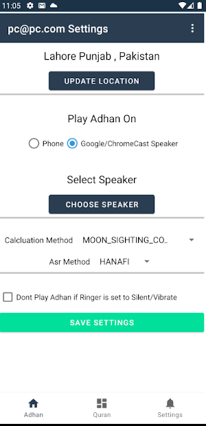 Azan For Google Nest / Phone Screenshot 1