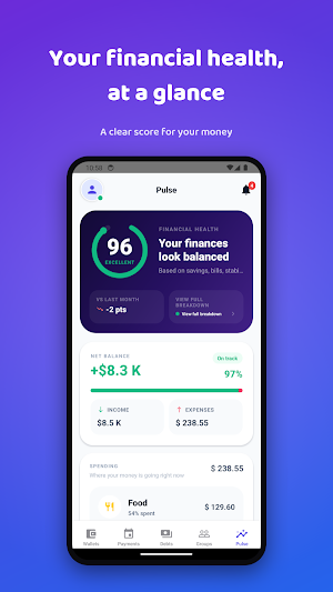 Finqo: Money & Group Expenses Screenshot 1