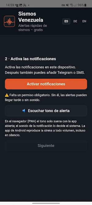 Sismos Venezuela Screenshot 1