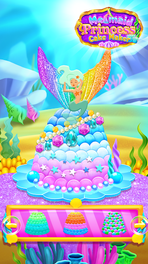 Mermaid Glitter 🌈 Cake Maker Chef Screenshot 0