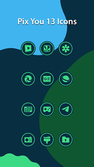 Pix You 13 Dark Icons Screenshot 2