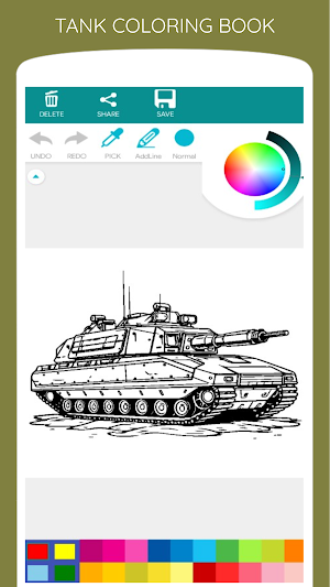 War Tank Coloring Book Screenshot 0
