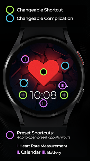 TVV Love Digital Watch Face Screenshot 3